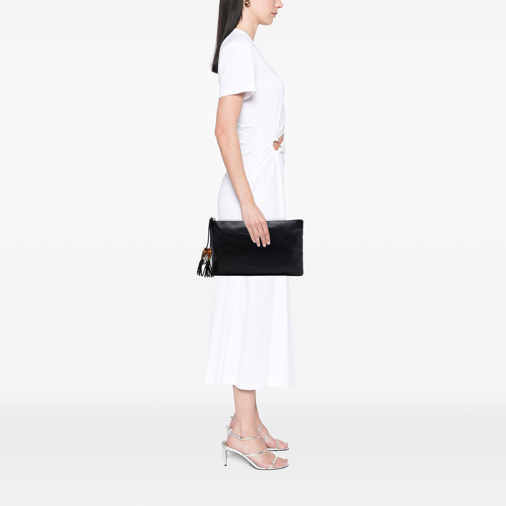 Pre-Loved Gucci Calfskin Bamboo Tassel Clutch - Picture 6 of 6